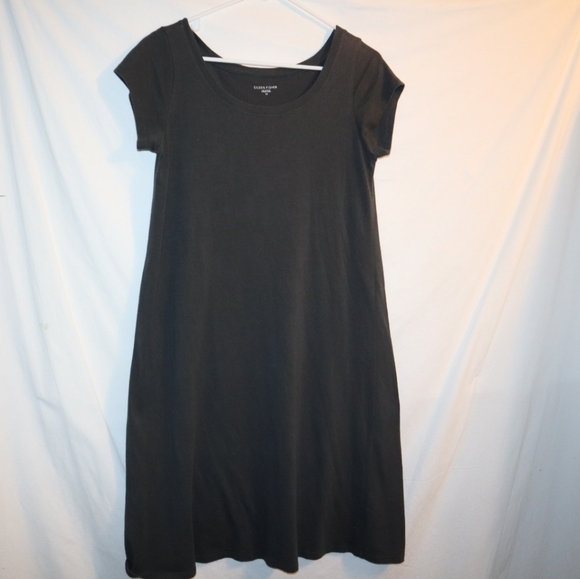 Eileen Fisher Cotton Blend Grey Black Dress - Picture 4 of 11